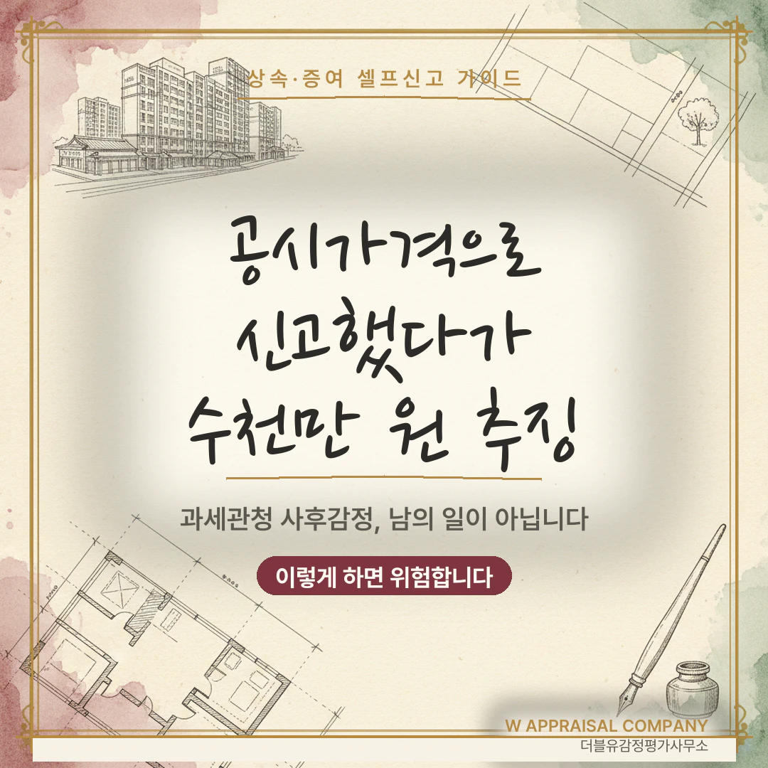 공시가격으로 상속세 신고했다가 수천만 원 추징된 이유 — 과세관청 사후감정의 현실